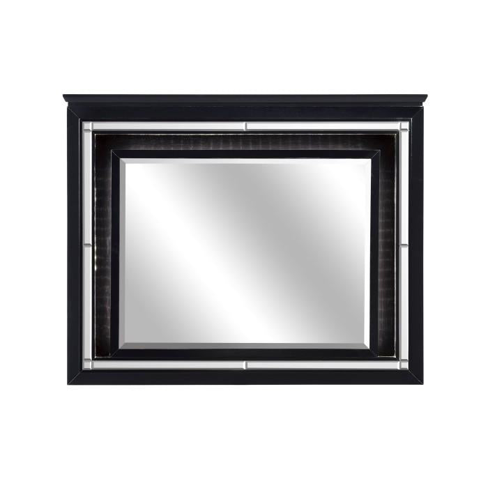 Homelegance Allura Mirror in Black 1916BK-6 - Premium Mirror from Homelegance (Titan Warehouse) - Just $234! Shop now at Furniture Wholesale Plus  We are the best furniture store in Nashville, Hendersonville, Goodlettsville, Madison, Antioch, Mount Juliet, Lebanon, Gallatin, Springfield, Murfreesboro, Franklin, Brentwood