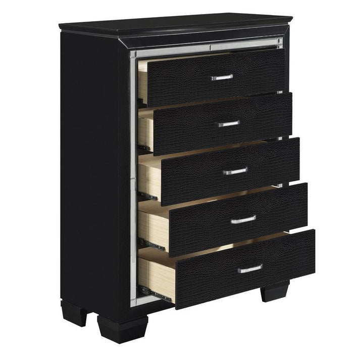 Homelegance Allura Chest in Black 1916BK-9 - Premium Chest from Homelegance (Titan Warehouse) - Just $585! Shop now at Furniture Wholesale Plus  We are the best furniture store in Nashville, Hendersonville, Goodlettsville, Madison, Antioch, Mount Juliet, Lebanon, Gallatin, Springfield, Murfreesboro, Franklin, Brentwood