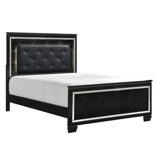 Homelegance Allura Full Panel Bed in Black 1916FBK-1* - Premium Bed from Homelegance (Titan Warehouse) - Just $661.05! Shop now at Furniture Wholesale Plus  We are the best furniture store in Nashville, Hendersonville, Goodlettsville, Madison, Antioch, Mount Juliet, Lebanon, Gallatin, Springfield, Murfreesboro, Franklin, Brentwood