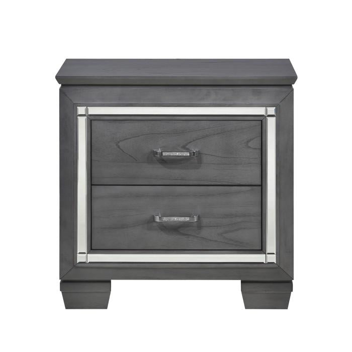 Homelegance Allura Nightstand in Gray 1916GY-4 - Premium Nightstand from Homelegance (Titan Warehouse) - Just $312! Shop now at Furniture Wholesale Plus  We are the best furniture store in Nashville, Hendersonville, Goodlettsville, Madison, Antioch, Mount Juliet, Lebanon, Gallatin, Springfield, Murfreesboro, Franklin, Brentwood