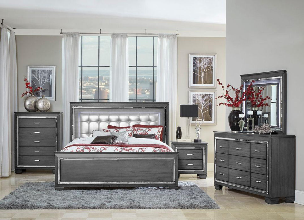 Homelegance Allura Full Panel Bed in Gray 1916FGY-1* - Premium Bed from Homelegance (Titan Warehouse) - Just $661.05! Shop now at Furniture Wholesale Plus  We are the best furniture store in Nashville, Hendersonville, Goodlettsville, Madison, Antioch, Mount Juliet, Lebanon, Gallatin, Springfield, Murfreesboro, Franklin, Brentwood