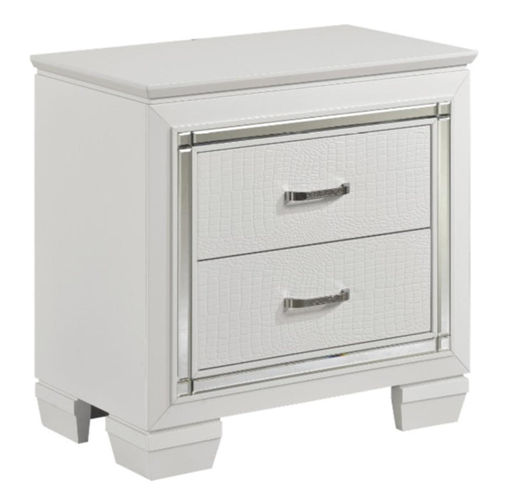 Homelegance Allura Nightstand in White 1916W-4 - Premium Nightstand from Homelegance (Titan Warehouse) - Just $312! Shop now at Furniture Wholesale Plus  We are the best furniture store in Nashville, Hendersonville, Goodlettsville, Madison, Antioch, Mount Juliet, Lebanon, Gallatin, Springfield, Murfreesboro, Franklin, Brentwood