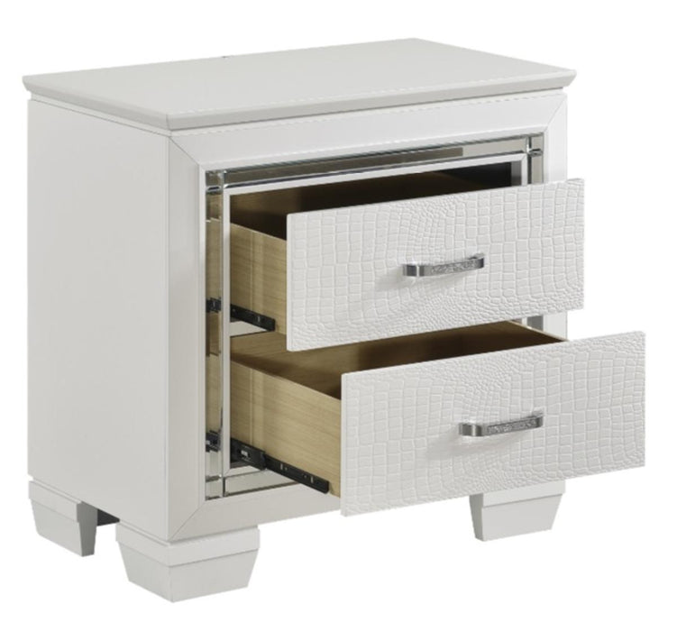 Homelegance Allura Nightstand in White 1916W-4 - Premium Nightstand from Homelegance (Titan Warehouse) - Just $312! Shop now at Furniture Wholesale Plus  We are the best furniture store in Nashville, Hendersonville, Goodlettsville, Madison, Antioch, Mount Juliet, Lebanon, Gallatin, Springfield, Murfreesboro, Franklin, Brentwood