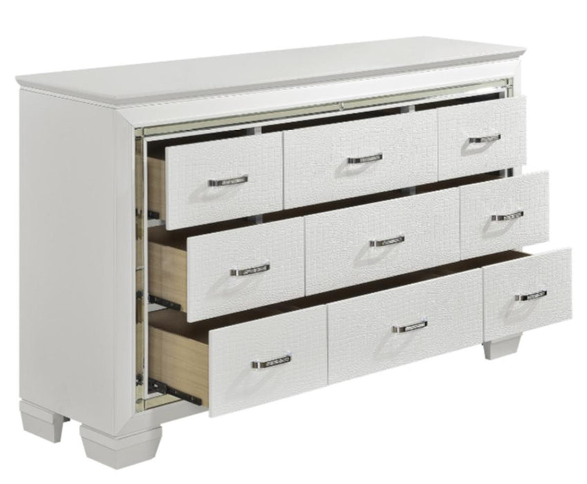 Homelegance Allura Dresser in White 1916W-5 - Premium Dresser from Homelegance (Titan Warehouse) - Just $682.50! Shop now at Furniture Wholesale Plus  We are the best furniture store in Nashville, Hendersonville, Goodlettsville, Madison, Antioch, Mount Juliet, Lebanon, Gallatin, Springfield, Murfreesboro, Franklin, Brentwood