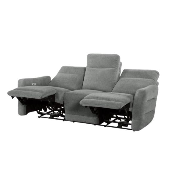 Homelegance Furniture Edition Power Double Lay Flat Reclining Sofa in Dove Grey 9804DV-3PWH - Premium Sofa from Homelegance (Titan Warehouse) - Just $1441.05! Shop now at Furniture Wholesale Plus  We are the best furniture store in Nashville, Hendersonville, Goodlettsville, Madison, Antioch, Mount Juliet, Lebanon, Gallatin, Springfield, Murfreesboro, Franklin, Brentwood