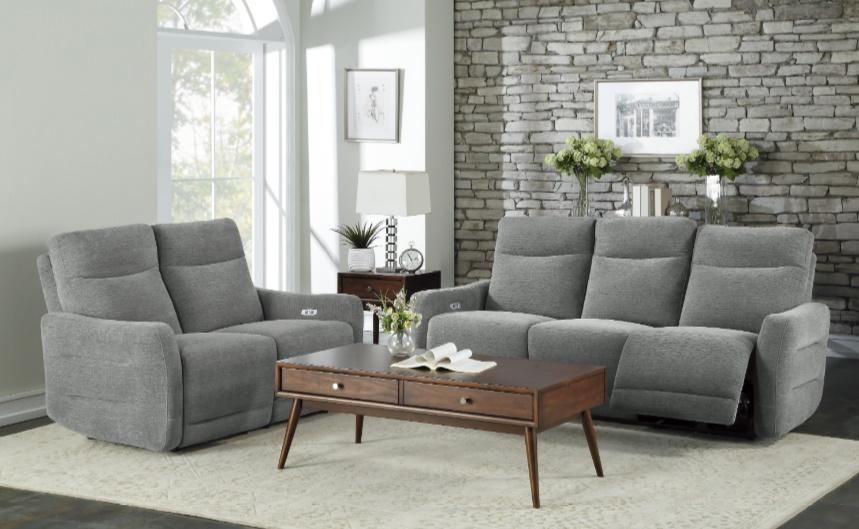 Homelegance Furniture Edition Power Double Lay Flat Reclining Sofa in Dove Grey 9804DV-3PWH - Premium Sofa from Homelegance (Titan Warehouse) - Just $1441.05! Shop now at Furniture Wholesale Plus  We are the best furniture store in Nashville, Hendersonville, Goodlettsville, Madison, Antioch, Mount Juliet, Lebanon, Gallatin, Springfield, Murfreesboro, Franklin, Brentwood