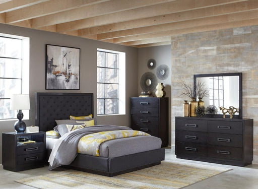 Homelegance Larchmont Queen Upholstered Platform Bed in Charcoal 5424-1* - Premium Bed from Homelegance (Titan Warehouse) - Just $723.45! Shop now at Furniture Wholesale Plus  We are the best furniture store in Nashville, Hendersonville, Goodlettsville, Madison, Antioch, Mount Juliet, Lebanon, Gallatin, Springfield, Murfreesboro, Franklin, Brentwood