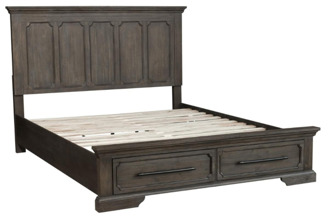 Homelegance Taulon King Platform Bed with Footboard Storage in Dark Oak 5438K-1EK* - Premium Bed from Homelegance (Titan Warehouse) - Just $973.05! Shop now at Furniture Wholesale Plus  We are the best furniture store in Nashville, Hendersonville, Goodlettsville, Madison, Antioch, Mount Juliet, Lebanon, Gallatin, Springfield, Murfreesboro, Franklin, Brentwood