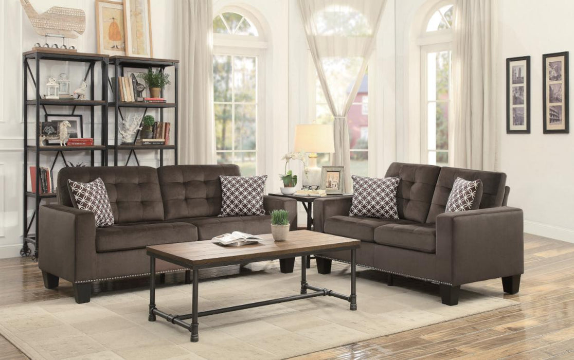 Homelegance Furniture Lantana Loveseat in Chocolate 9957CH-2 - Premium Loveseat from Homelegance (Titan Warehouse) - Just $388.05! Shop now at Furniture Wholesale Plus  We are the best furniture store in Nashville, Hendersonville, Goodlettsville, Madison, Antioch, Mount Juliet, Lebanon, Gallatin, Springfield, Murfreesboro, Franklin, Brentwood