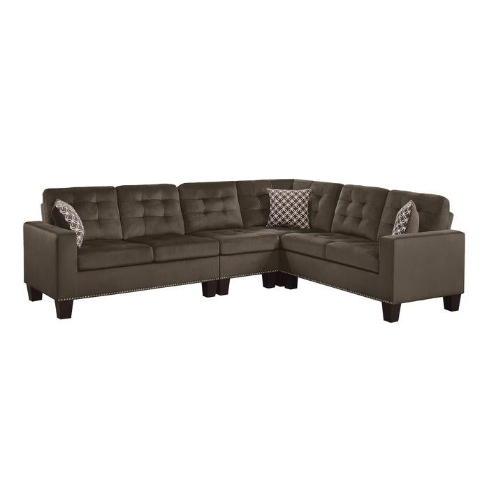 Homelegance Furniture Lantana 2-Piece Reversible Sectional in Chocolate 9957CH*SC - Premium Sectional from Homelegance (Titan Warehouse) - Just $973.05! Shop now at Furniture Wholesale Plus  We are the best furniture store in Nashville, Hendersonville, Goodlettsville, Madison, Antioch, Mount Juliet, Lebanon, Gallatin, Springfield, Murfreesboro, Franklin, Brentwood