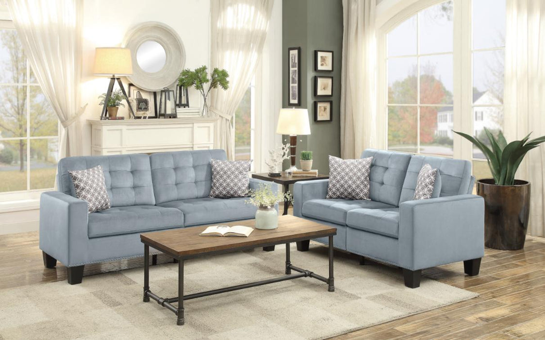 Homelegance Furniture Lantana Loveseat in Gray 9957GY-2 - Premium Loveseat from Homelegance (Titan Warehouse) - Just $388.05! Shop now at Furniture Wholesale Plus  We are the best furniture store in Nashville, Hendersonville, Goodlettsville, Madison, Antioch, Mount Juliet, Lebanon, Gallatin, Springfield, Murfreesboro, Franklin, Brentwood