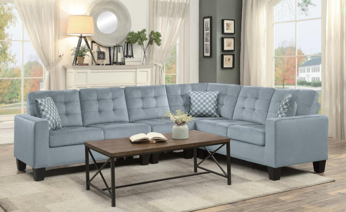 Homelegance Furniture Lantana 2-Piece Reversible Sectional in Gray 9957GY*SC - Premium Sectional from Homelegance (Titan Warehouse) - Just $973.05! Shop now at Furniture Wholesale Plus  We are the best furniture store in Nashville, Hendersonville, Goodlettsville, Madison, Antioch, Mount Juliet, Lebanon, Gallatin, Springfield, Murfreesboro, Franklin, Brentwood