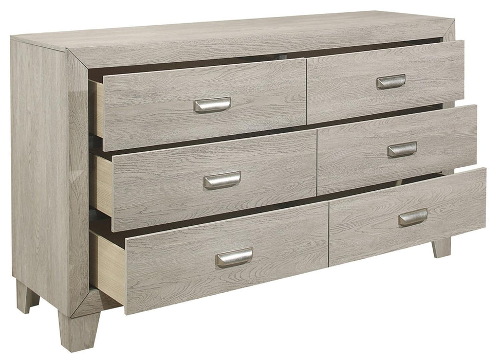 Homelegance Furniture Quinby 6 Drawer Dresser in Light Brown 1525-5 - Premium Dresser from Homelegance (Titan Warehouse) - Just $399.75! Shop now at Furniture Wholesale Plus  We are the best furniture store in Nashville, Hendersonville, Goodlettsville, Madison, Antioch, Mount Juliet, Lebanon, Gallatin, Springfield, Murfreesboro, Franklin, Brentwood