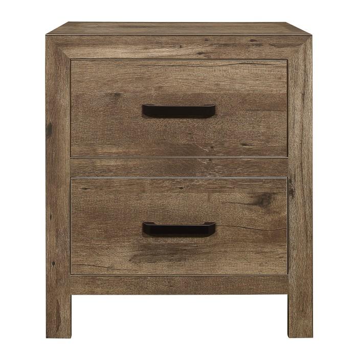 Homelegance Furniture Mandan 2 Drawer Nightstand in Weathered Pine 1910-4 - Premium Nightstand from Homelegance (Titan Warehouse) - Just $161.85! Shop now at Furniture Wholesale Plus  We are the best furniture store in Nashville, Hendersonville, Goodlettsville, Madison, Antioch, Mount Juliet, Lebanon, Gallatin, Springfield, Murfreesboro, Franklin, Brentwood