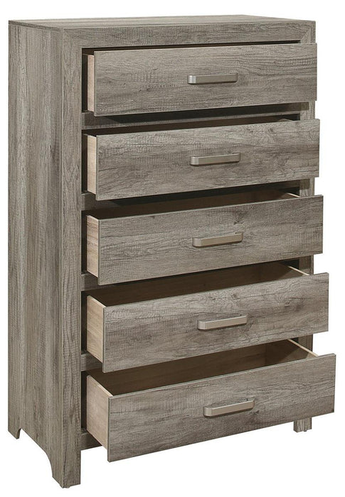 Homelegance Furniture Mandan 5 Drawer Chest in Weathered Gray 1910GY-9 - Premium Chest from Homelegance (Titan Warehouse) - Just $351! Shop now at Furniture Wholesale Plus  We are the best furniture store in Nashville, Hendersonville, Goodlettsville, Madison, Antioch, Mount Juliet, Lebanon, Gallatin, Springfield, Murfreesboro, Franklin, Brentwood