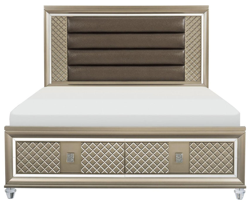 Homelegance Furniture Loudon King Platform with Storage Bed in Champagne Metallic 1515K-1EK* - Premium Bed from Homelegance (Titan Warehouse) - Just $1363.05! Shop now at Furniture Wholesale Plus  We are the best furniture store in Nashville, Hendersonville, Goodlettsville, Madison, Antioch, Mount Juliet, Lebanon, Gallatin, Springfield, Murfreesboro, Franklin, Brentwood