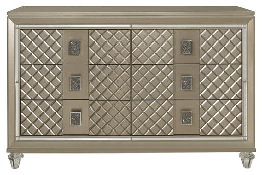 Homelegance Furniture Youth Loudon 6 Drawer Dresser in Champagne Metallic B1515-5 - Premium Dresser from Homelegance (Titan Warehouse) - Just $627.90! Shop now at Furniture Wholesale Plus  We are the best furniture store in Nashville, Hendersonville, Goodlettsville, Madison, Antioch, Mount Juliet, Lebanon, Gallatin, Springfield, Murfreesboro, Franklin, Brentwood