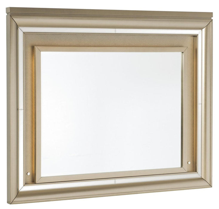 Homelegance Furniture Loudon Mirror with LED Lighting in Champagne Metallic 1515-6 - Premium Mirror from Homelegance (Titan Warehouse) - Just $235.95! Shop now at Furniture Wholesale Plus  We are the best furniture store in Nashville, Hendersonville, Goodlettsville, Madison, Antioch, Mount Juliet, Lebanon, Gallatin, Springfield, Murfreesboro, Franklin, Brentwood