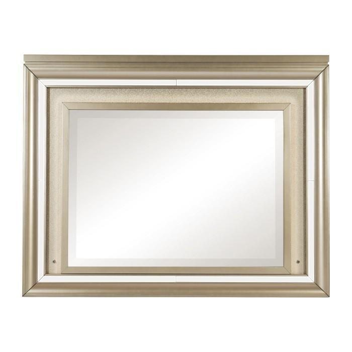 Homelegance Furniture Loudon Mirror with LED Lighting in Champagne Metallic 1515-6 - Premium Mirror from Homelegance (Titan Warehouse) - Just $235.95! Shop now at Furniture Wholesale Plus  We are the best furniture store in Nashville, Hendersonville, Goodlettsville, Madison, Antioch, Mount Juliet, Lebanon, Gallatin, Springfield, Murfreesboro, Franklin, Brentwood