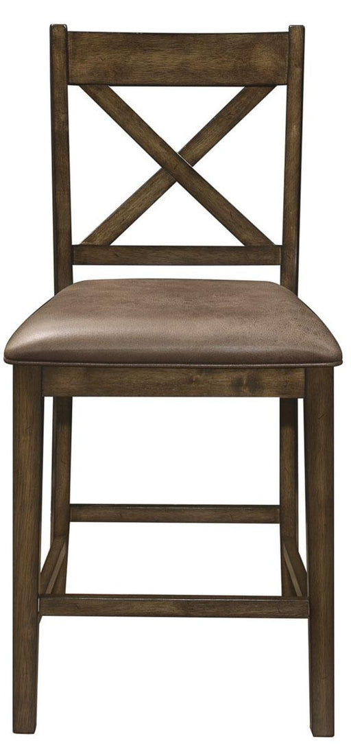 Homelegance Furniture Levittown Counter Height Chair in Brown (Set of 2) 5757-24 - Premium Side Chair from Homelegance (Titan Warehouse) - Just $102.38! Shop now at Furniture Wholesale Plus  We are the best furniture store in Nashville, Hendersonville, Goodlettsville, Madison, Antioch, Mount Juliet, Lebanon, Gallatin, Springfield, Murfreesboro, Franklin, Brentwood