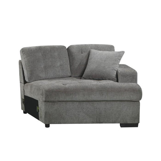 Homelegance Furniture Logansport Right Side Cuddler with 1 Pillow in Gray 9401GRY-RU - Premium Cuddle Chair from Homelegance (Titan Warehouse) - Just $711.75! Shop now at Furniture Wholesale Plus  We are the best furniture store in Nashville, Hendersonville, Goodlettsville, Madison, Antioch, Mount Juliet, Lebanon, Gallatin, Springfield, Murfreesboro, Franklin, Brentwood