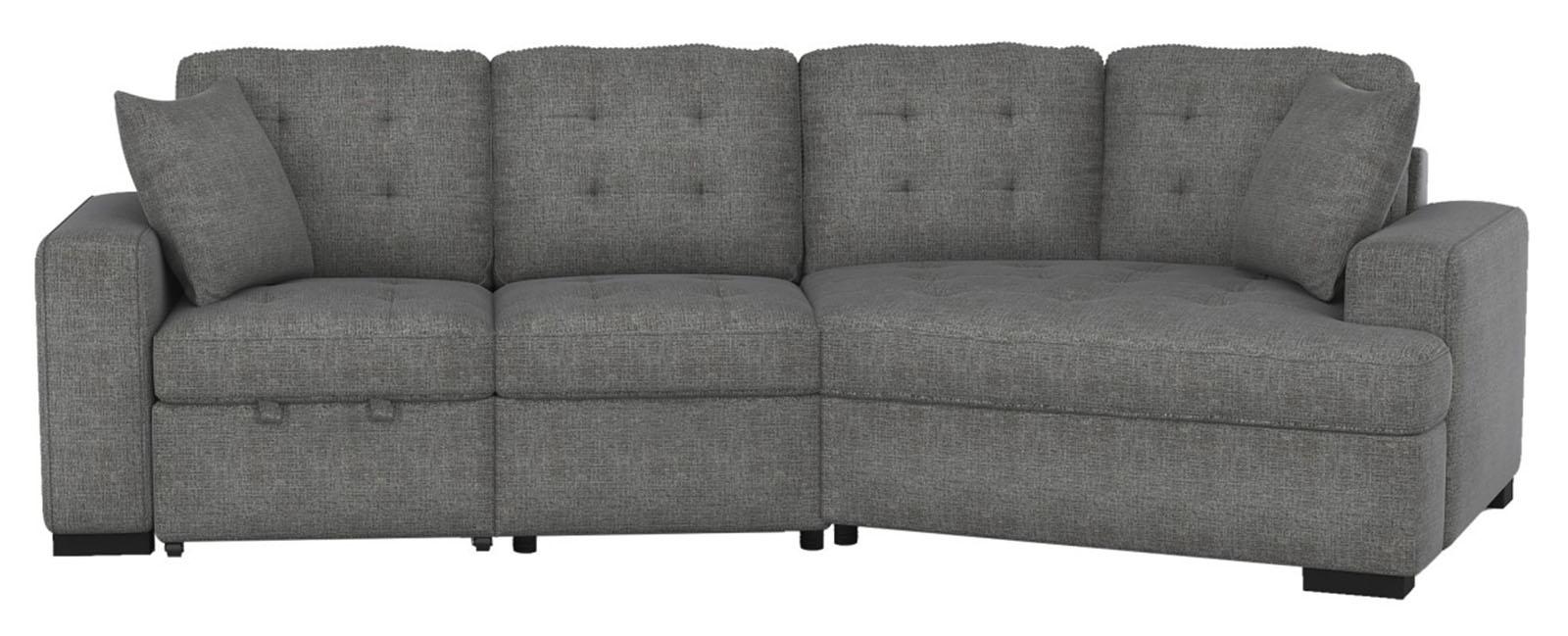 Homelegance Furniture Logansport Right Side Cuddler with 1 Pillow in Gray 9401GRY-RU - Premium Cuddle Chair from Homelegance (Titan Warehouse) - Just $711.75! Shop now at Furniture Wholesale Plus  We are the best furniture store in Nashville, Hendersonville, Goodlettsville, Madison, Antioch, Mount Juliet, Lebanon, Gallatin, Springfield, Murfreesboro, Franklin, Brentwood