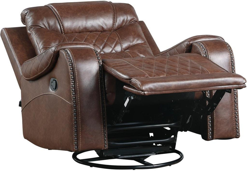 Homelegance Furniture Putnam Swivel Glider Reclining Chair in Brown 9405BR-1 - Premium Glider from Homelegance (Titan Warehouse) - Just $602.55! Shop now at Furniture Wholesale Plus  We are the best furniture store in Nashville, Hendersonville, Goodlettsville, Madison, Antioch, Mount Juliet, Lebanon, Gallatin, Springfield, Murfreesboro, Franklin, Brentwood