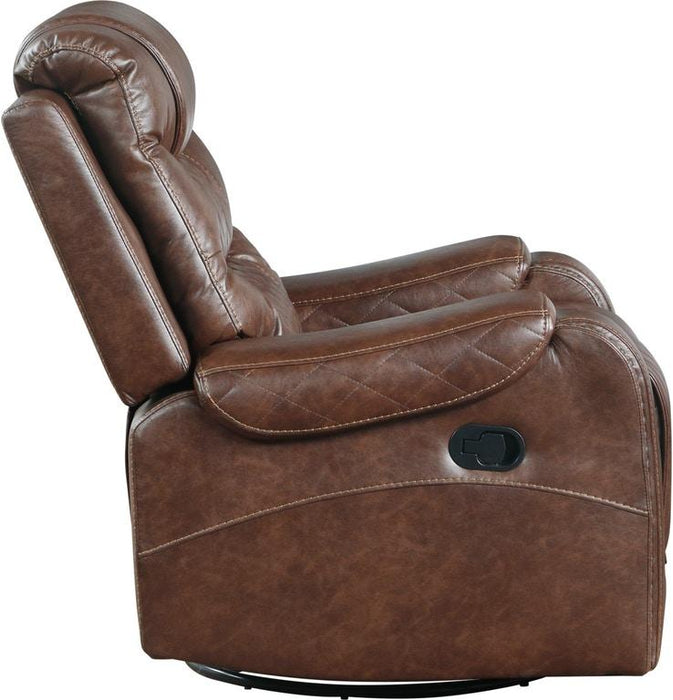 Homelegance Furniture Putnam Swivel Glider Reclining Chair in Brown 9405BR-1 - Premium Glider from Homelegance (Titan Warehouse) - Just $602.55! Shop now at Furniture Wholesale Plus  We are the best furniture store in Nashville, Hendersonville, Goodlettsville, Madison, Antioch, Mount Juliet, Lebanon, Gallatin, Springfield, Murfreesboro, Franklin, Brentwood