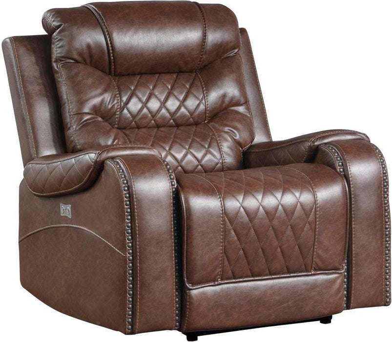 Homelegance Furniture Putnam Power Reclining Chair in Brown 9405BR-1PW - Premium Chair from Homelegance (Titan Warehouse) - Just $700.05! Shop now at Furniture Wholesale Plus  We are the best furniture store in Nashville, Hendersonville, Goodlettsville, Madison, Antioch, Mount Juliet, Lebanon, Gallatin, Springfield, Murfreesboro, Franklin, Brentwood