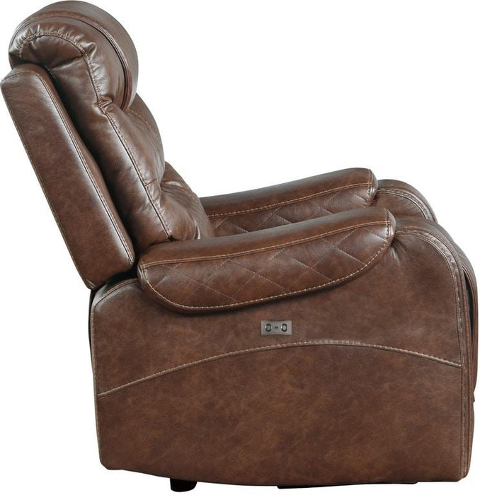 Homelegance Furniture Putnam Power Reclining Chair in Brown 9405BR-1PW - Premium Chair from Homelegance (Titan Warehouse) - Just $700.05! Shop now at Furniture Wholesale Plus  We are the best furniture store in Nashville, Hendersonville, Goodlettsville, Madison, Antioch, Mount Juliet, Lebanon, Gallatin, Springfield, Murfreesboro, Franklin, Brentwood