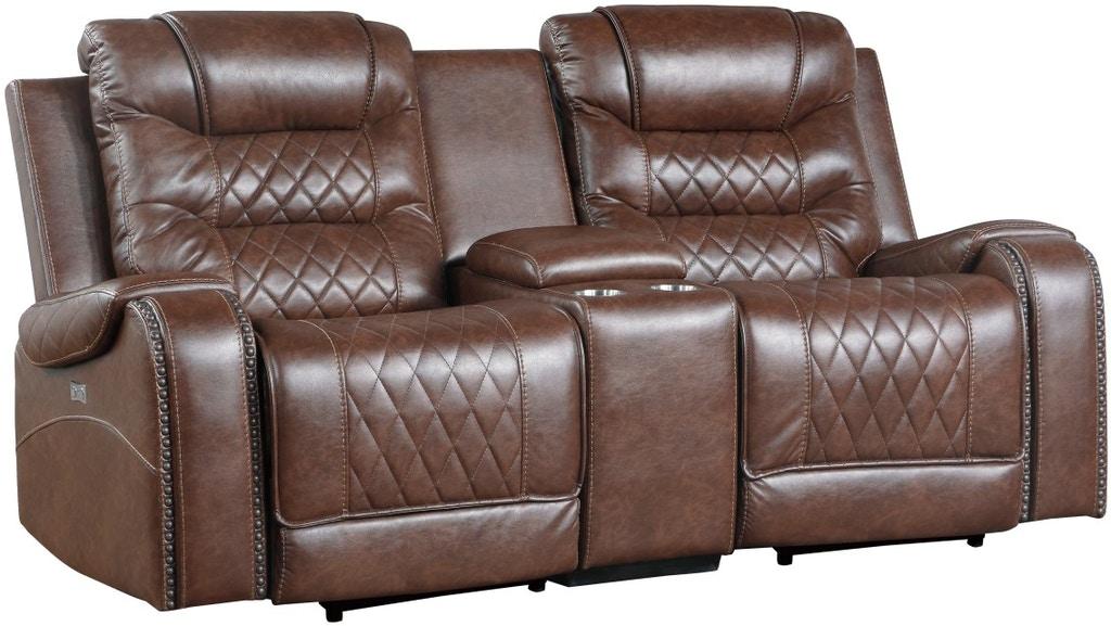 Homelegance Furniture Putnam Power Double Reclining Loveseat in Brown 9405BR-2PW - Premium Loveseat from Homelegance (Titan Warehouse) - Just $1109.55! Shop now at Furniture Wholesale Plus  We are the best furniture store in Nashville, Hendersonville, Goodlettsville, Madison, Antioch, Mount Juliet, Lebanon, Gallatin, Springfield, Murfreesboro, Franklin, Brentwood