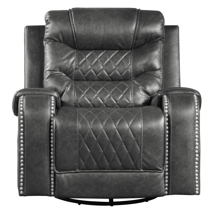 Homelegance Furniture Putnam Swivel Glider Reclining Chair in Gray 9405GY-1 - Premium Glider from Homelegance (Titan Warehouse) - Just $602.55! Shop now at Furniture Wholesale Plus  We are the best furniture store in Nashville, Hendersonville, Goodlettsville, Madison, Antioch, Mount Juliet, Lebanon, Gallatin, Springfield, Murfreesboro, Franklin, Brentwood