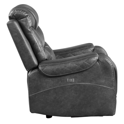 Homelegance Furniture Putnam Power Reclining Chair in Gray 9405GY-1PW - Premium Chair from Homelegance (Titan Warehouse) - Just $700.05! Shop now at Furniture Wholesale Plus  We are the best furniture store in Nashville, Hendersonville, Goodlettsville, Madison, Antioch, Mount Juliet, Lebanon, Gallatin, Springfield, Murfreesboro, Franklin, Brentwood