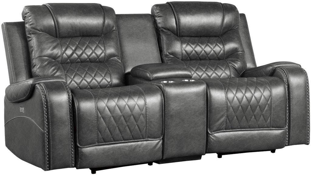 Homelegance Furniture Putnam Double Glider Reclining Loveseat in Gray 9405GY-2 - Premium Loveseat from Homelegance (Titan Warehouse) - Just $992.55! Shop now at Furniture Wholesale Plus  We are the best furniture store in Nashville, Hendersonville, Goodlettsville, Madison, Antioch, Mount Juliet, Lebanon, Gallatin, Springfield, Murfreesboro, Franklin, Brentwood