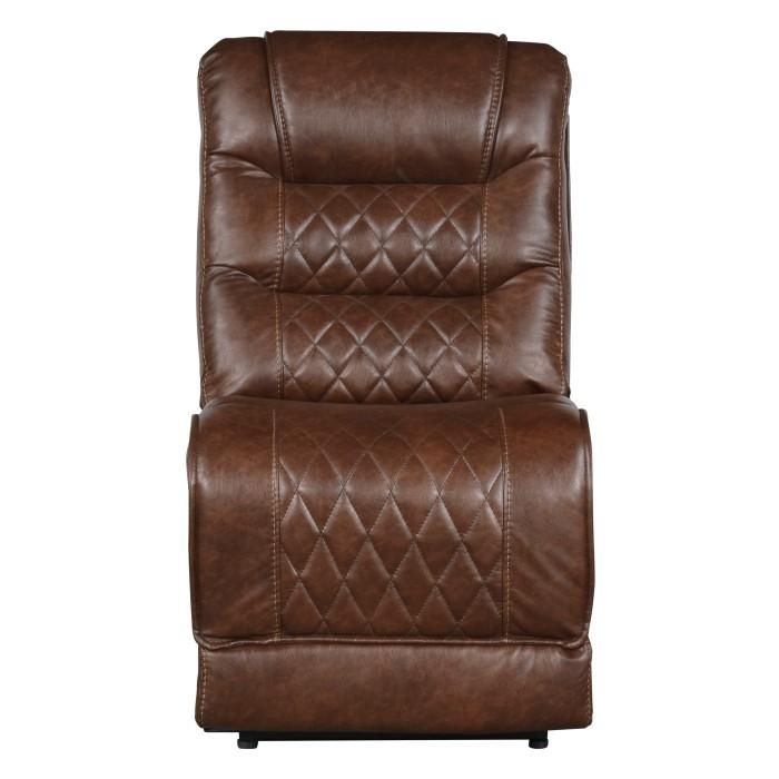 Homelegance Furniture Putnam Power Armless Reclining Chair in Brown 9405BR-ARPW - Premium Chair from Homelegance (Titan Warehouse) - Just $399.75! Shop now at Furniture Wholesale Plus  We are the best furniture store in Nashville, Hendersonville, Goodlettsville, Madison, Antioch, Mount Juliet, Lebanon, Gallatin, Springfield, Murfreesboro, Franklin, Brentwood