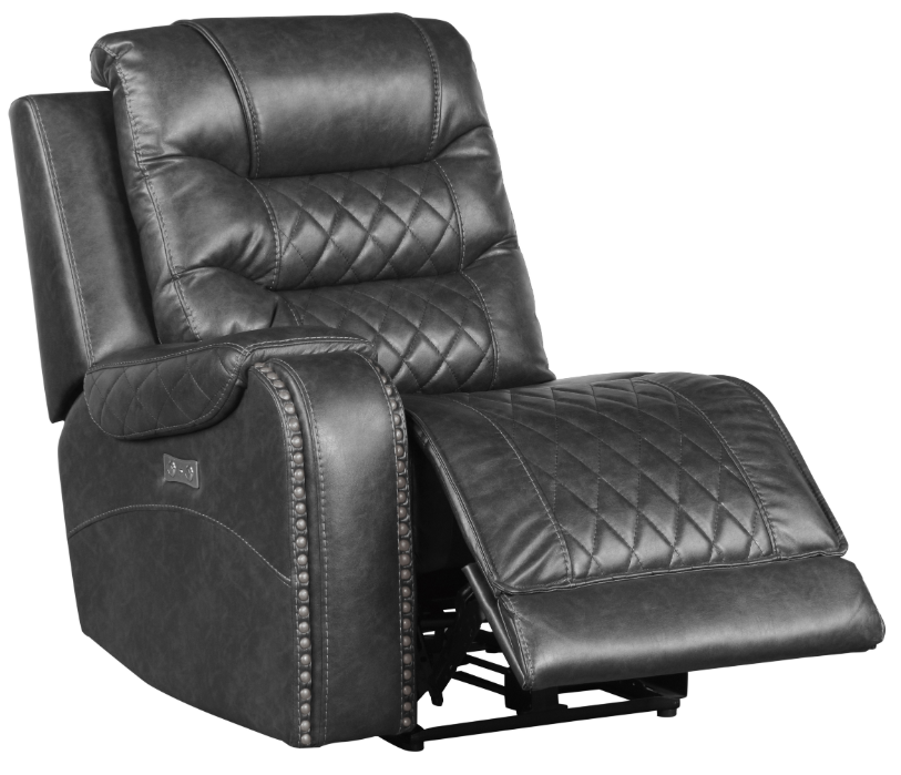 Homelegance Furniture Putnam Power Left Side Reclining Chair with USB Port in Gray 9405GY-LRPW - Premium Chair from Homelegance (Titan Warehouse) - Just $507! Shop now at Furniture Wholesale Plus  We are the best furniture store in Nashville, Hendersonville, Goodlettsville, Madison, Antioch, Mount Juliet, Lebanon, Gallatin, Springfield, Murfreesboro, Franklin, Brentwood