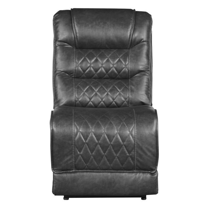 Homelegance Furniture Putnam Power Armless Reclining Chair in Gray 9405GY-ARPW - Premium Chair from Homelegance (Titan Warehouse) - Just $399.75! Shop now at Furniture Wholesale Plus  We are the best furniture store in Nashville, Hendersonville, Goodlettsville, Madison, Antioch, Mount Juliet, Lebanon, Gallatin, Springfield, Murfreesboro, Franklin, Brentwood