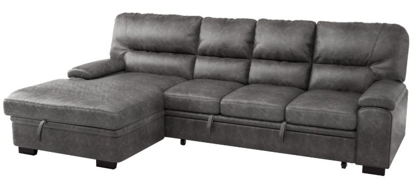 Homelegance Furniture Michigan Sectional with Pull Out Bed and Left Chaise in Dark Gray 9407DG*2LC3R - Premium Sectional from Homelegance (Titan Warehouse) - Just $1322.10! Shop now at Furniture Wholesale Plus  We are the best furniture store in Nashville, Hendersonville, Goodlettsville, Madison, Antioch, Mount Juliet, Lebanon, Gallatin, Springfield, Murfreesboro, Franklin, Brentwood