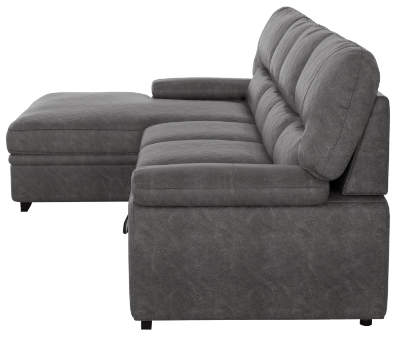 Homelegance Furniture Michigan Sectional with Pull Out Bed and Left Chaise in Dark Gray 9407DG*2LC3R - Premium Sectional from Homelegance (Titan Warehouse) - Just $1322.10! Shop now at Furniture Wholesale Plus  We are the best furniture store in Nashville, Hendersonville, Goodlettsville, Madison, Antioch, Mount Juliet, Lebanon, Gallatin, Springfield, Murfreesboro, Franklin, Brentwood