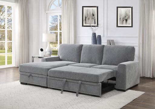 Homelegance Furniture Morelia 2pc Sectional with Pull Out Bed and Left Chaise in Dark Gray 9468DG*2LC2R - Premium Sectional from Homelegance (Titan Warehouse) - Just $1267.50! Shop now at Furniture Wholesale Plus  We are the best furniture store in Nashville, Hendersonville, Goodlettsville, Madison, Antioch, Mount Juliet, Lebanon, Gallatin, Springfield, Murfreesboro, Franklin, Brentwood