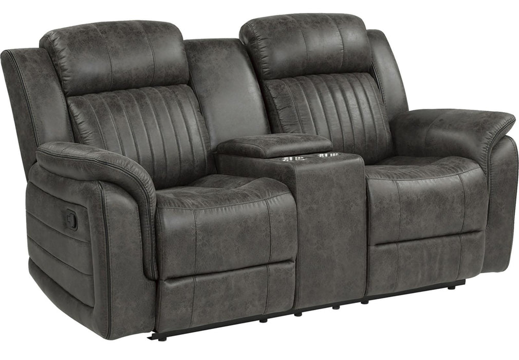 Homelegance Furniture Centeroak Double Reclining Loveseat in Gray 9479BRG-2 - Premium Loveseat from Homelegance (Titan Warehouse) - Just $895.05! Shop now at Furniture Wholesale Plus  We are the best furniture store in Nashville, Hendersonville, Goodlettsville, Madison, Antioch, Mount Juliet, Lebanon, Gallatin, Springfield, Murfreesboro, Franklin, Brentwood