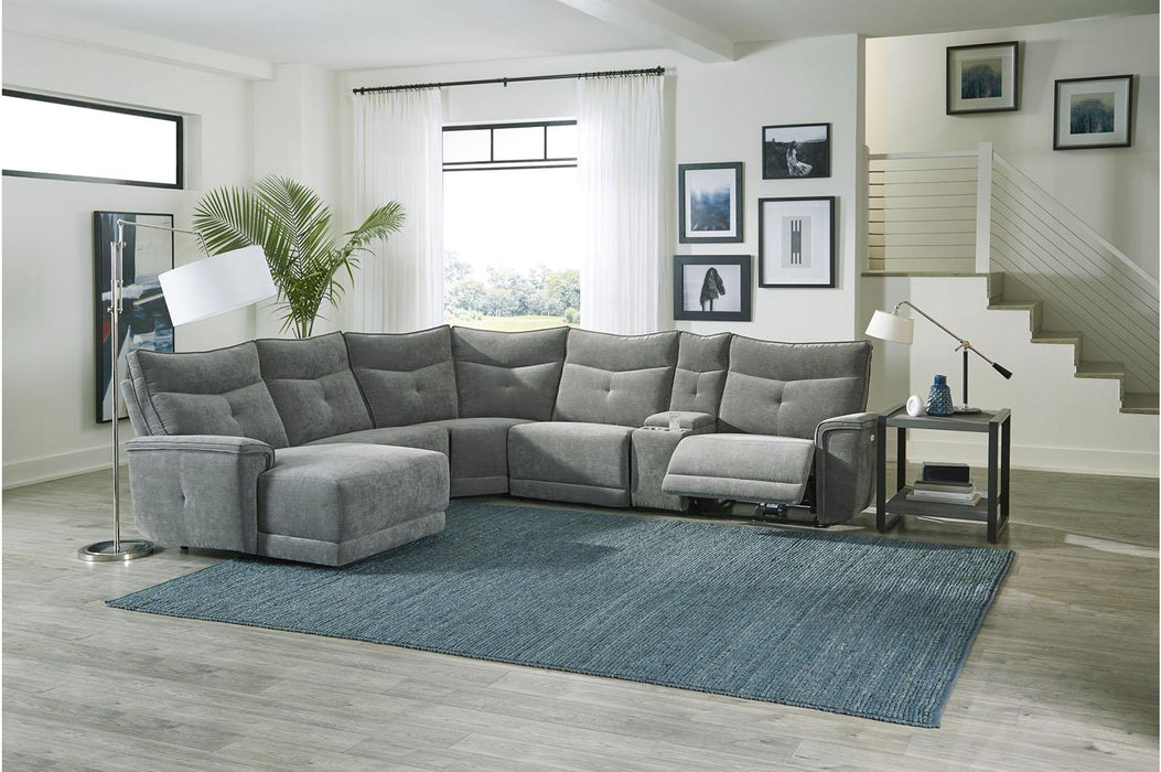 Homelegance Furniture Tesoro Left Side Chaise in Dark Gray 9509DG-5L - Premium Chaise from Homelegance (Titan Warehouse) - Just $758.55! Shop now at Furniture Wholesale Plus  We are the best furniture store in Nashville, Hendersonville, Goodlettsville, Madison, Antioch, Mount Juliet, Lebanon, Gallatin, Springfield, Murfreesboro, Franklin, Brentwood