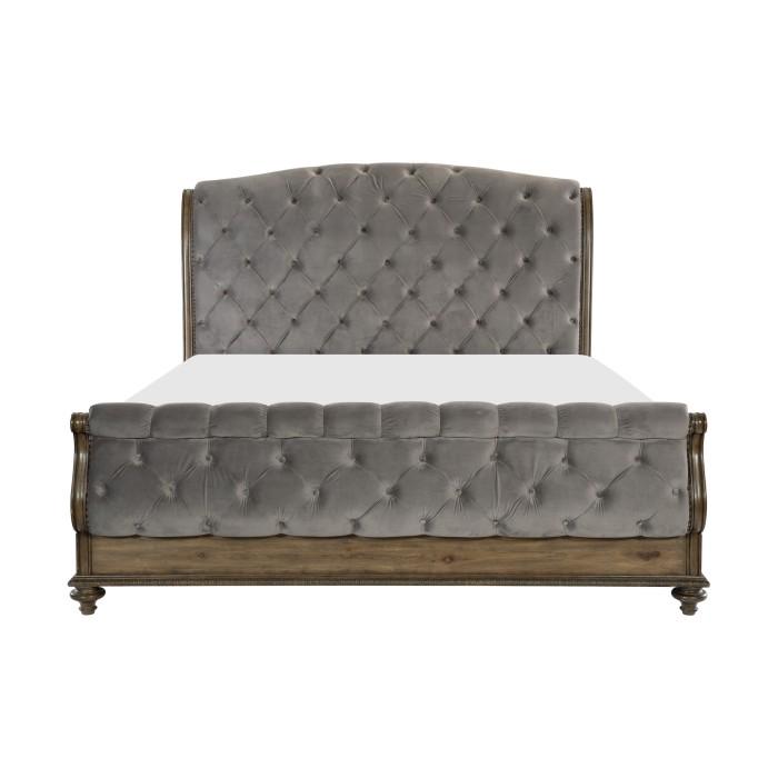 Homelegance Furniture Rachelle King Sleigh Bed in Weathered Pecan 1693K-1EK* - Premium Bed from Homelegance (Titan Warehouse) - Just $1388.40! Shop now at Furniture Wholesale Plus  We are the best furniture store in Nashville, Hendersonville, Goodlettsville, Madison, Antioch, Mount Juliet, Lebanon, Gallatin, Springfield, Murfreesboro, Franklin, Brentwood