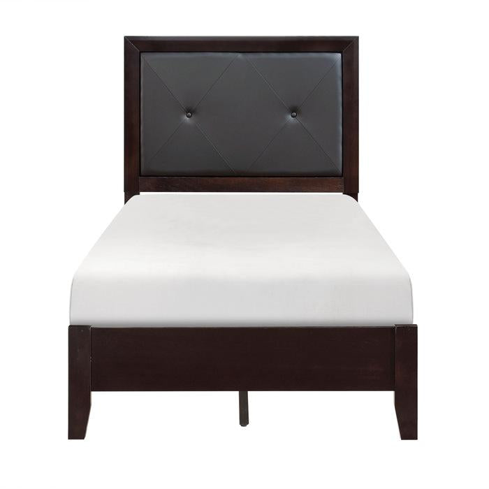 Homelegance Edina Twin Panel Bed in Espresso-Hinted Cherry 2145T-1 - Premium Bed from Homelegance (Titan Warehouse) - Just $280.31! Shop now at Furniture Wholesale Plus  We are the best furniture store in Nashville, Hendersonville, Goodlettsville, Madison, Antioch, Mount Juliet, Lebanon, Gallatin, Springfield, Murfreesboro, Franklin, Brentwood