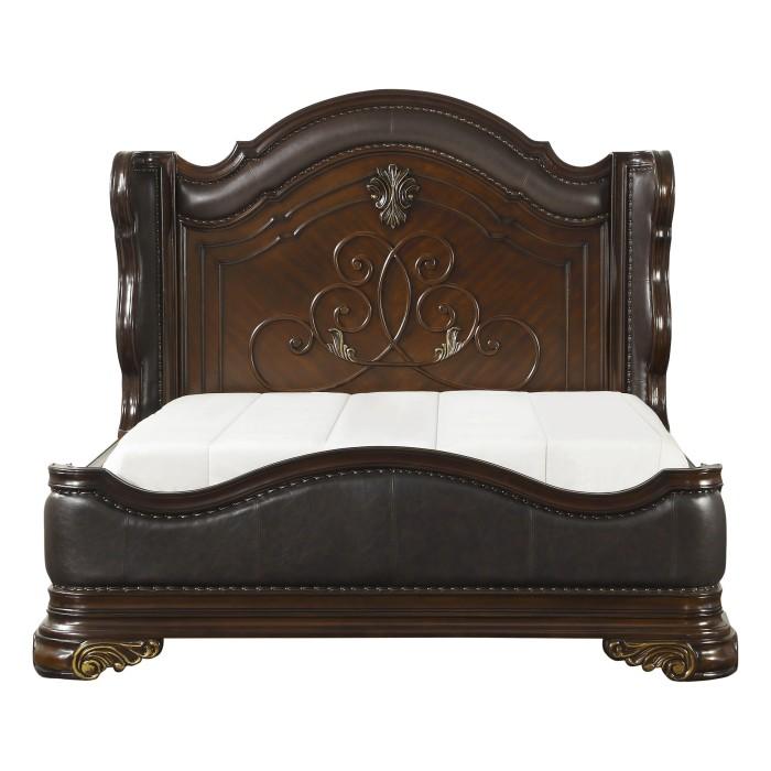 Homelegance Royal Highlands King Upholstered Panel Bed in Rich Cherry 1603K-1EK - Premium Bed from Homelegance (Titan Warehouse) - Just $1577.55! Shop now at Furniture Wholesale Plus  We are the best furniture store in Nashville, Hendersonville, Goodlettsville, Madison, Antioch, Mount Juliet, Lebanon, Gallatin, Springfield, Murfreesboro, Franklin, Brentwood