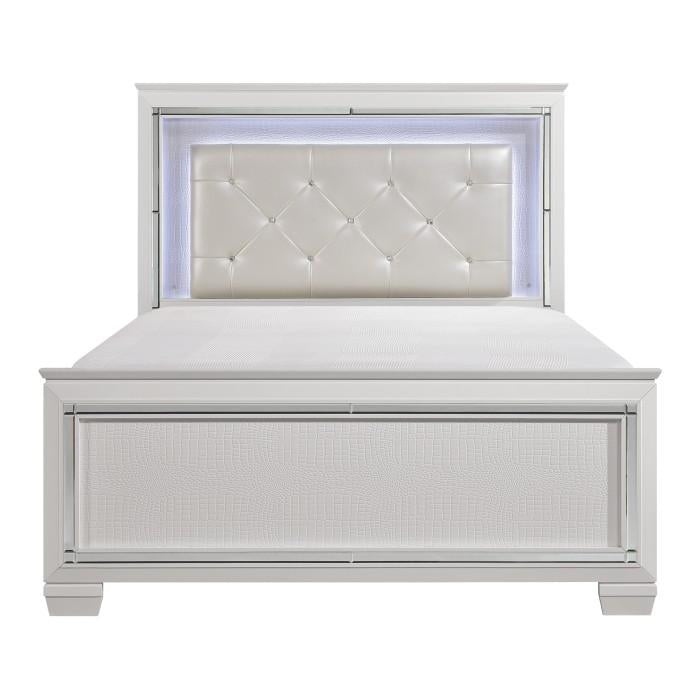 Homelegance Allura Full Panel Bed in White 1916FW-1* - Premium Bed from Homelegance (Titan Warehouse) - Just $661.05! Shop now at Furniture Wholesale Plus  We are the best furniture store in Nashville, Hendersonville, Goodlettsville, Madison, Antioch, Mount Juliet, Lebanon, Gallatin, Springfield, Murfreesboro, Franklin, Brentwood