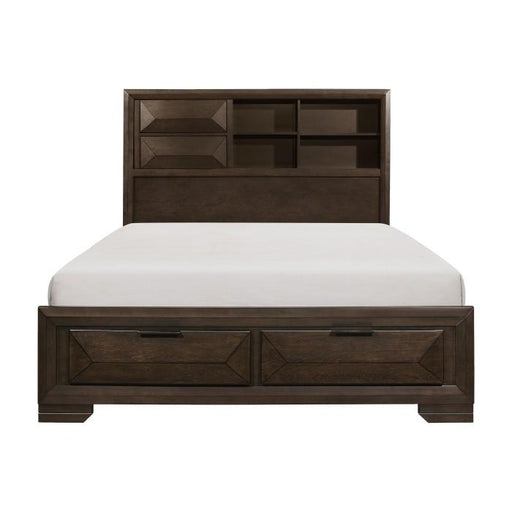 Homelegance Chesky King Bookcase Bed with Footboard Storage in Warm Espresso 1753K-1EK* - Premium Bed from Homelegance (Titan Warehouse) - Just $848.25! Shop now at Furniture Wholesale Plus  We are the best furniture store in Nashville, Hendersonville, Goodlettsville, Madison, Antioch, Mount Juliet, Lebanon, Gallatin, Springfield, Murfreesboro, Franklin, Brentwood