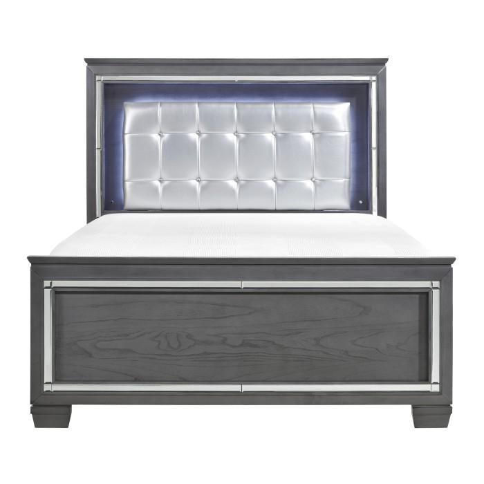 Homelegance Allura Full Panel Bed in Gray 1916FGY-1* - Premium Bed from Homelegance (Titan Warehouse) - Just $661.05! Shop now at Furniture Wholesale Plus  We are the best furniture store in Nashville, Hendersonville, Goodlettsville, Madison, Antioch, Mount Juliet, Lebanon, Gallatin, Springfield, Murfreesboro, Franklin, Brentwood