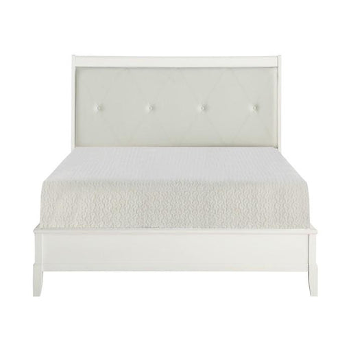 Homelegance Cotterill King Upholstered Sleigh Bed in Antique White 1730KWW-1EK* - Premium Bed from Homelegance (Titan Warehouse) - Just $485.55! Shop now at Furniture Wholesale Plus  We are the best furniture store in Nashville, Hendersonville, Goodlettsville, Madison, Antioch, Mount Juliet, Lebanon, Gallatin, Springfield, Murfreesboro, Franklin, Brentwood