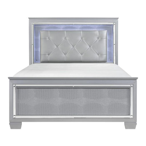 Homelegance Allura Queen Panel Bed in Silver 1916-1* - Premium Bed from Homelegance (Titan Warehouse) - Just $661.05! Shop now at Furniture Wholesale Plus  We are the best furniture store in Nashville, Hendersonville, Goodlettsville, Madison, Antioch, Mount Juliet, Lebanon, Gallatin, Springfield, Murfreesboro, Franklin, Brentwood